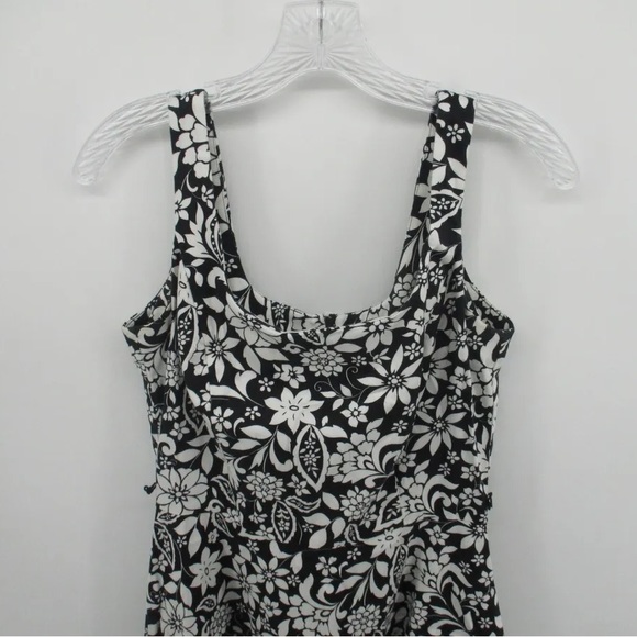 Breakin Loose Black and White Floral Dress Size 14 - Picture 3 of 4